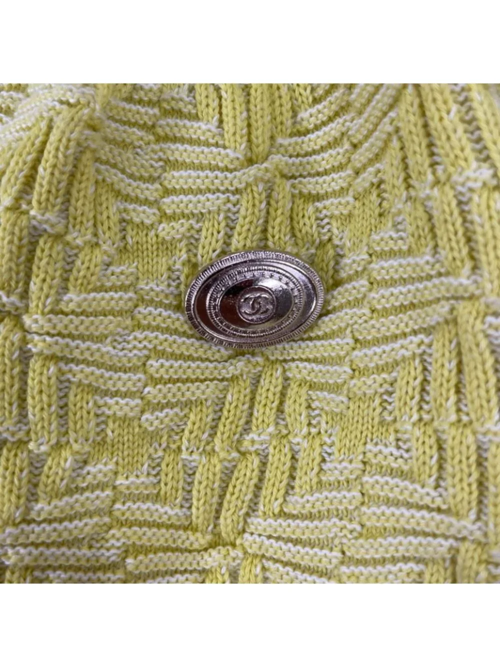 Chanel Flare Skirt SS Cotton Yellow 36